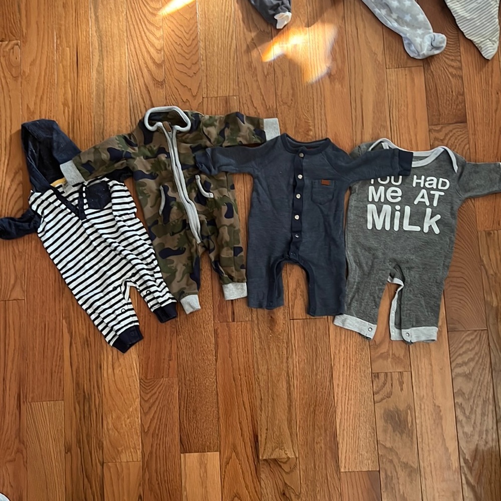 Newborn boy romper bundle!